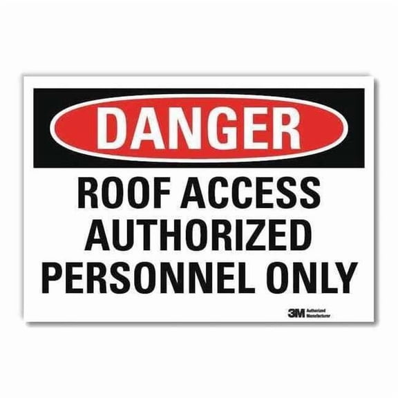 Lyle Danger Sign,10inx14in,Reflctv Sheeting U3-1958-RD_14X10