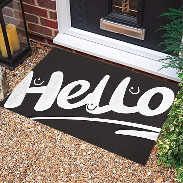 Non-Slip Indoor Outdoor Door Mat | Bathroom Rug & Kitchen Floor Mat | Easy Clean Absorbent Coil Pile | Rubber Backing for Safety | 16x24 Inch Welcome Mat for Home Entryway Laundry Room