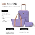 thumbnail image 2 of 3 Piece Carry on Luggage Sets, Hardside Suitcase Set with Double Spinner Wheels, Expandable Travel Bag and Toiletry Bag, Light Purple, 2 of 7
