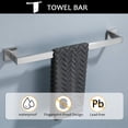 thumbnail image 4 of 5 Pieces Bathroom Hardware Accessories Set Towel Bar Set Wall Mounted, 4 of 6