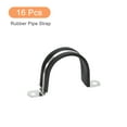 thumbnail image 3 of Uxcell 16Pack 2-3/16" Cable Clamp U Shape Stainless Steel Rubber Cushioned Pipe Strap, 3 of 5