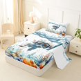 thumbnail image 2 of Homewish Kawaii Curly Puppy Twin Sheets,Jellyfish Seaweed Seashell Bedding,Coastal Theme Decor,3 Pieces,1 Fitted Sheet and 1 Pillowcase, 2 of 6