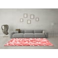 thumbnail image 3 of Ahgly Company Indoor Round Abstract Red Modern Area Rugs, 8' Round, 3 of 4
