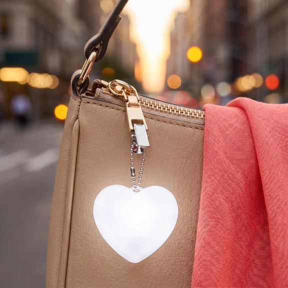 2 Pcs Love Wallet Tote Bag Touch Sensing Light,  New Heart Touch Light for Gifts, Heart Lamp Keychain for Tote, Led Mini Night Light for Outdoor