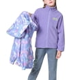thumbnail image 3 of Uccdo Boys Girls Hooded Windbreaker Rain Jackets With Detachable Fleece Sweatshirts, Kids 2-in-1 Warm Fleece Lined Parka Coats Raincoats 3-13Y, 3 of 8