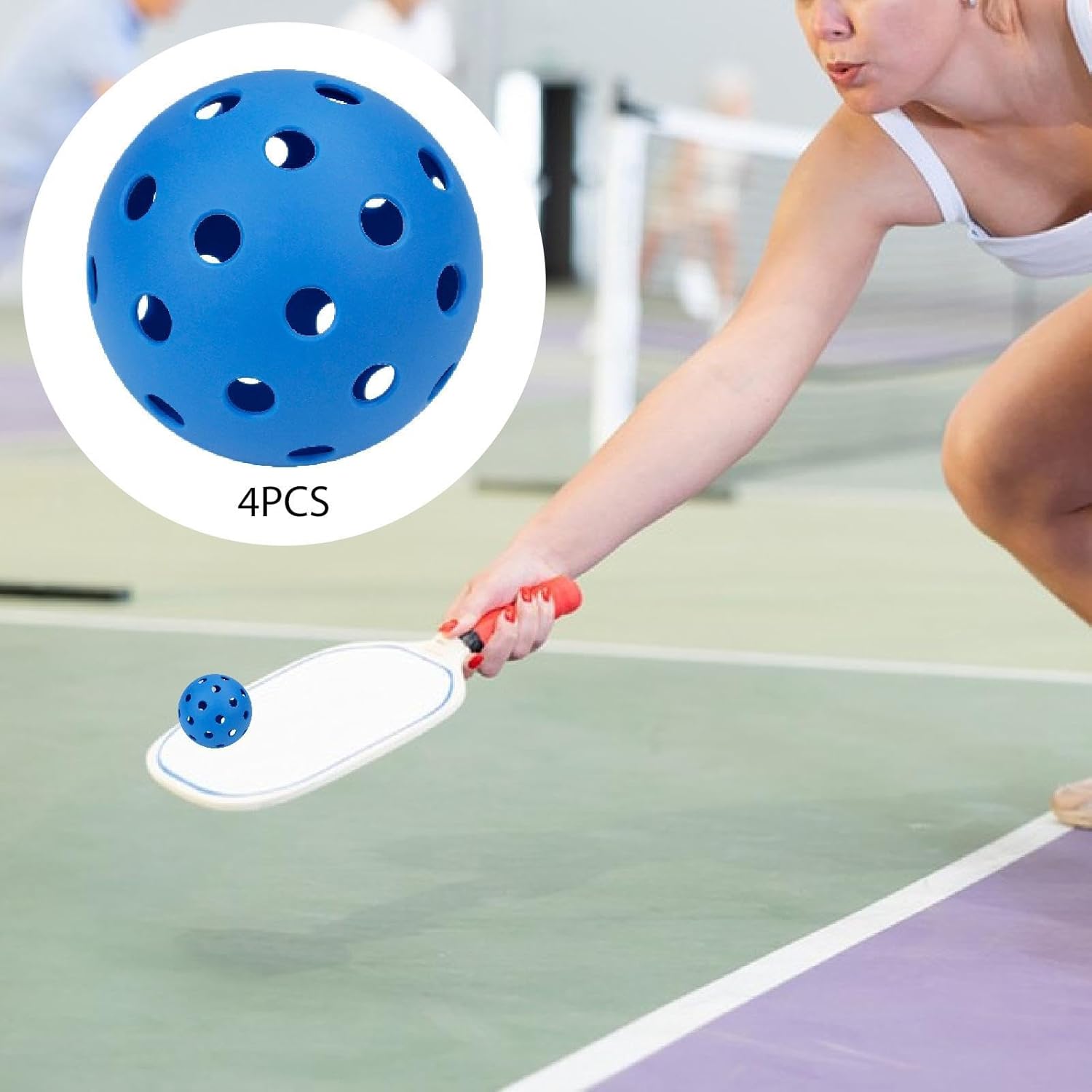 Pickle Balls 4 Pack Glow in The Dark Light up Pickleball Balls Usapa Approved Ideal for Indoor and Outdoor Pickleball Games as Sports Equipment Gifts for Pickleball Aficionados