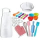 thumbnail image 1 of Kit de herramientas para hornear para niños, delantal de chef, sombrero, moldes para galletas, espátula de silicona para pastel, tazas para batir, cucharas, guante para cepillo de aceite, 30 piezas Inevent HA008751-00, 1 of 6