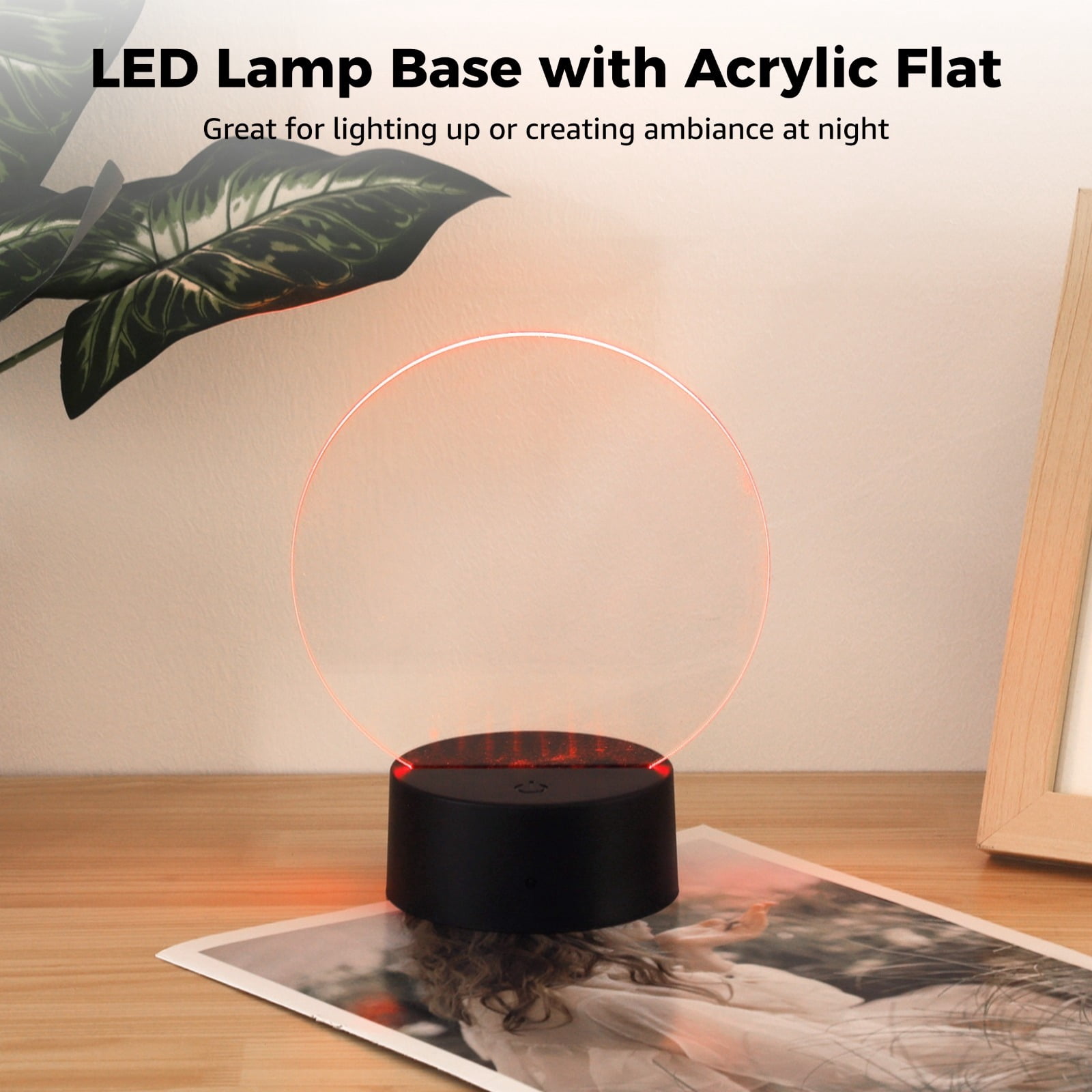 12-Pack LED Night Light Base with Acrylic Sheet, 16 Colors Remote Control, DIY 3D Display Lamp for Home Bar Cafe Decor
