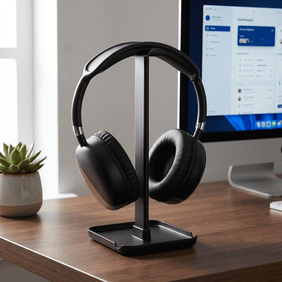 Detachable Headphone Stand with Wide Base, Universal Desk Holder