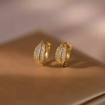 2Ct Round Cut Lab Created Diamond Huggie Hoop Earrings in 14K Yellow Gold Plated