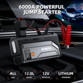 thumbnail image 2 of Dyeetic 6000A Jump Starter, Portable 12V Car Jump Starter Battery Pack for All Gas and 10.0L Diesel Engines, 2 of 7