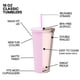 thumbnail image 3 of Vaso con pajita de plástico de doble capa de 700ml, práctico vaso de agua helado para exteriores de gran capacidad, 3 of 5
