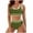 R368/Army Green, variant on Vividxx Women's Bikini Sets High Waisted Sporty Two Piece Swimsuit Color Block High Cut Bathing Suits Summer Comfortable Vacation 2026 Beach Wear