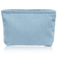 thumbnail image 1 of Bolsas de cosméticos, bolsa de maquillaje de pana azul, mini bolsas de maquillaje de viaje, bolsas de monedero, cremallera de metal para mujeres y niñas, artículos de tocador de viaje, 1 of 7