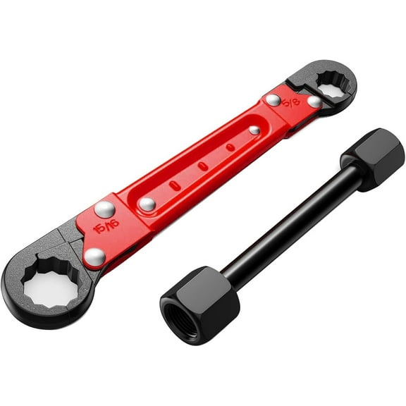 Action Adjustable Jaw Steel Angle Stop Wrench Set, Long Wearing Plumbing Tools, Universal Socket, Double Ended Pipe, Plumber Spanner, Thin Wrench Set