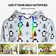 thumbnail image 4 of Lsque penguin tree star Pattern Casual Women's Hoodie,Hooded Sweatshirt with Kangaroo Pocket,Pullover Hoodie with Eye-catching Drawstrings-XX-Large, 4 of 7