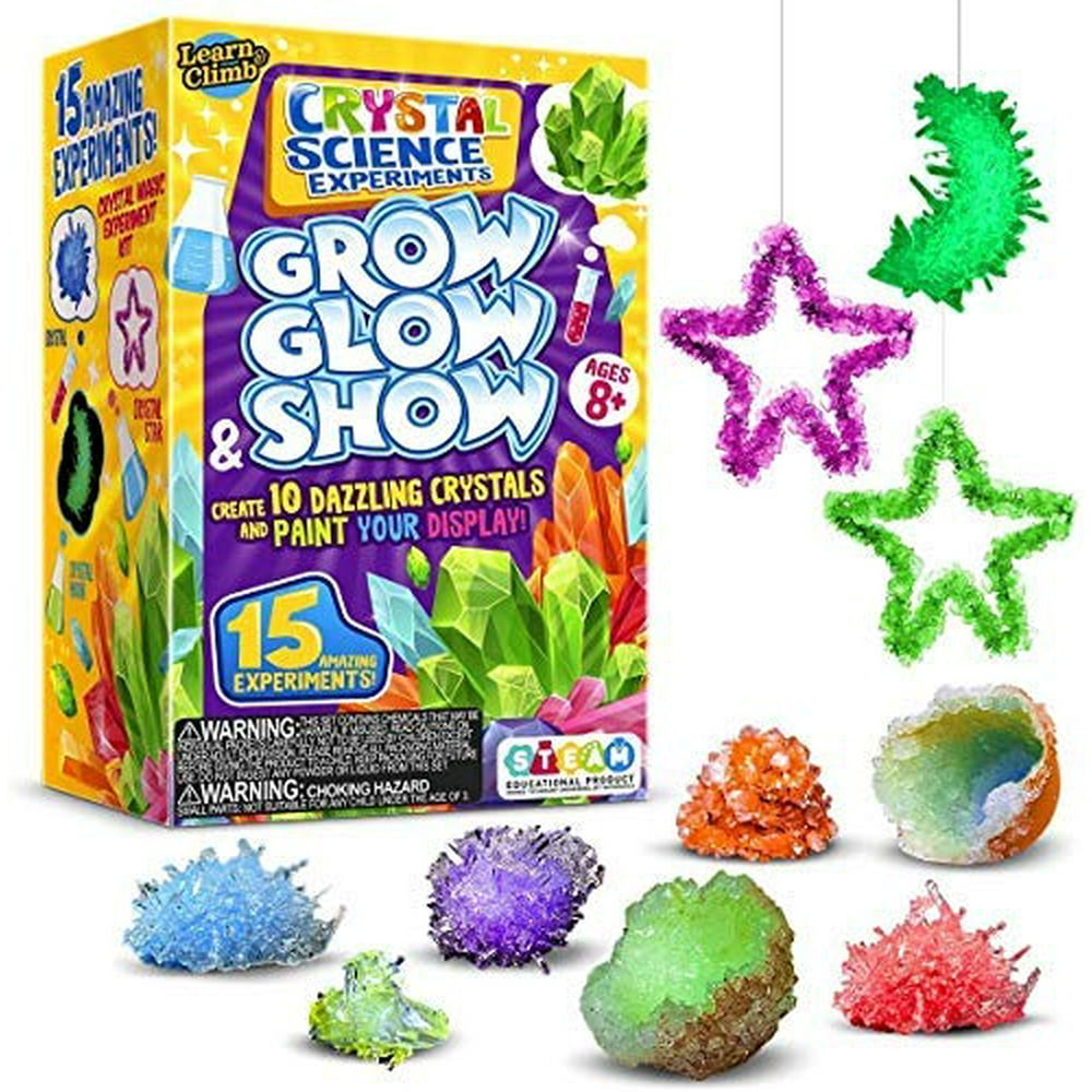 Learn & Climb Crystal Growing kit for Kids. Science Experiment Kit 10