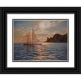 thumbnail image 1 of Adamov, Alexey 14x11 Black Ornate Wood Framed with Double Matting Museum Art Print Titled - Evening Ride, 1 of 4