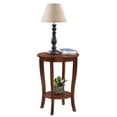 thumbnail image 4 of Pemberly Row Table d'Appoint Ronde Transitionnelle en Bois avec Tablette Inférieure, Couleur Espresso, 4 of 7