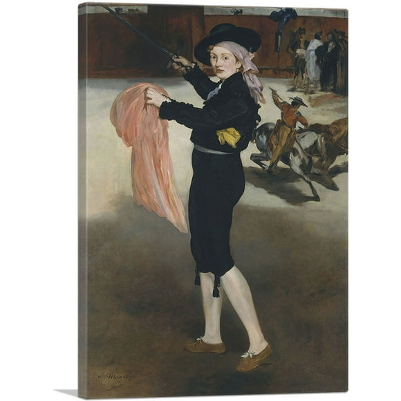 ARTCANVAS Mlle Victorine Murent dans le Costume d'Une Espada 1862 Impression sur Toile par Edouard Manet - Taille : 18 Pouces x 12 Pouces (1.50 Pouces de Profondeur)