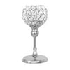 Crystal Hollow Wedding Party Candle Holder Lamp Tea Light Stand Candelabra Decor Size 13.8" Silver