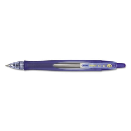 Pilot G6 Retractable Gel Ink Pen, Refillable, Blue Ink,