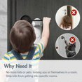 thumbnail image 2 of Child Safety Door Lever Lock, Baby Safety Door Handle Lock, Easy to Install and Use 3M VHB Adhesive, No Tools or Drills Required (White, 2 Pieces), 2 of 5