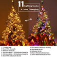 thumbnail image 2 of Luces navideñas de 200 LED que cambian de color, 11 funciones, blanco cálido y multicolor, conectables, 29 V, con adaptador seguro, cadena de luces decorativas para fiestas navideñas., 2 of 6