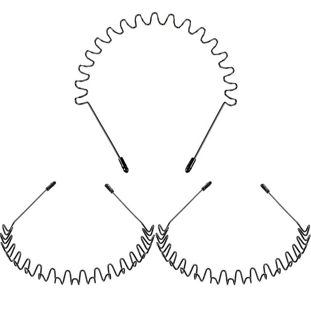 Pack 3 Diademas Metalicas Spring Waves Antideslizantes