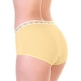 thumbnail image 3 of Angelina Women's Cotton Mid-Rise Brief Panties with Mesh Waistband (12-Pack), 3 of 7