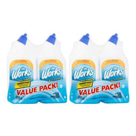 Foaming Toilet Bowl Cleaner - (2 pack) The Works Disinfectant Toilet Bowl Cleaner Value Pack, 64 fl oz