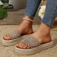 thumbnail image 4 of Slippers for Women Beach Fashion Boho Platforms Heel Open Toe Slip-On Summer Causal Dressy Daily Shoes for Women, 4 of 9