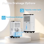 Patiosunny 15-Pint (DOE) Multi-Function Dehumidifier, 5000 Sq.Ft Coverage Area with 3 Modes, 180 OZ Water Tank/24H-Timer/Drain Hose/Child lock, for Bedroom /Office/Laundry Room