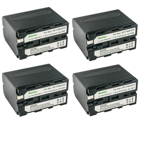 Kastar 4-Pack NP-F970 Battery 7.4V 8700mAh Replacement for Sony CCD-TRV80 CCD-TRV81 CCD-TRV815 CCD-TRV82 CCD-TRV85 CCD-TRV86 CCD-TRV87 CCD-TRV88 CCD-TRV90 CCD-TRV91 CCD-TRV92 CCD-TRV93 Camera