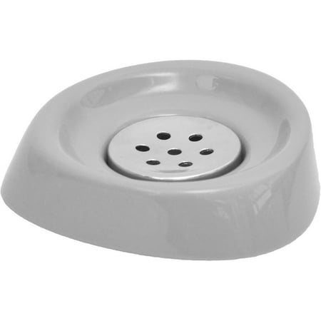 Bath Soap Dish Cup -Chrome Parts- Light Grey