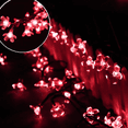thumbnail image 4 of Dinheiro Linterna solar, 23 pies/7M 50LED Flor de melocotón Luces decorativas solares de cadena para jardín al aire libre, 4 of 5