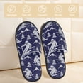 thumbnail image 2 of Fotbe Abstract Skiing Pantuflas Peludas para Mujer con Estampado, Zapatillas de Peluche, Zapatos de Invierno para Casa, Uso Interior y Exterior-Large, 2 of 8