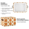 thumbnail image 2 of Yayeee Canvas Storage Basket with Handles for Shelves Fabric Bins Closet Organizer, Orange Geometric Pattern, 2 of 8