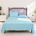 thumbnail image 5 of Lorviah 1800 Thread Count Soft Flat Sheet, Easy Care Breathable Cooling Top Sheet, Twin Extra Long Size, Aqua Blue, 5 of 5