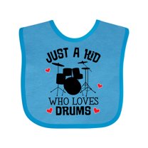 Inktastic Future Drummer Kid Loves Drums Boys or Girls Baby Bib