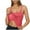 Red summer#4, variant on qolati Womens Tank Tops with Built in Bra Soft Comfy Padded Workout Yoga Racerback Shelf Bra Casual Loose Spoon Neck Sleeveless Basic Undershirt