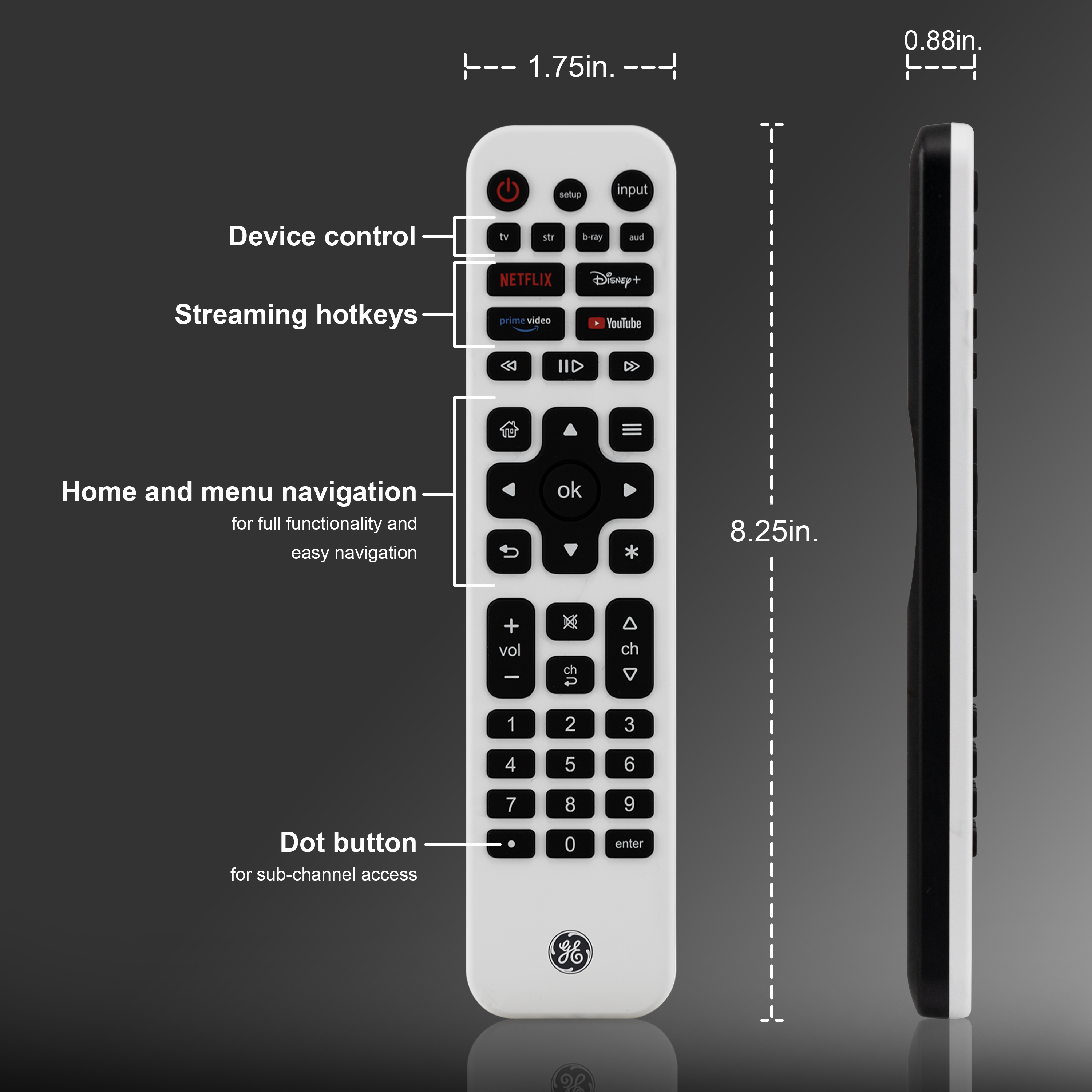 GE Universal Remote Control, 4-Device Rechargeable photo 7