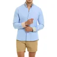 thumbnail image 1 of Camisa Casual Para Caballero Estilo Liso Azul Porto Blanco, 1 of 7