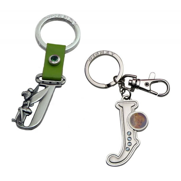 Download Monogram Bundle 2 Items Tinker Bell Letter J Pewter Keychains Walmart Com Walmart Com