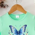 thumbnail image 5 of CYRBOKO Girls Outfit Sets, Printed Casual Short Sleeve Elastic Waist T-Shirts and Pants Green Size 7-8 T, 5 of 5