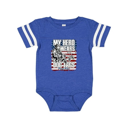 

Inktastic Proud Military Dog Tags Flag Niece copy Gift Baby Girl Bodysuit