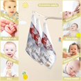 thumbnail image 3 of SKYSONIC 3D Curious Snowman Balls Baby Muslin Washcloths Face Towel, Christmas Tree Burp Cloths Cotton Wipes 5 PCS Infant Wash Cloth for Newborn Boys Girls 12"x12", 3 of 7