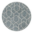 thumbnail image 2 of Unique Loom Eco Trellis Collection Area Rug - Mondo (3' 3" Round Harbor Blue/Ivory), 2 of 6
