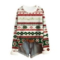 thumbnail image 4 of Craaazy Christmas Long Sleeve Tops for Women Trendy Oversized Crewneck Xmas Fall Pullover Gifts, 4 of 7