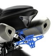 thumbnail image 3 of Motorcycle License Plate Bracket with LED Lights Licence Plate Holder Aluminum Alloy Universal Black, 3 of 8